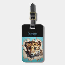 Modem Leopard Blue Customizable Name