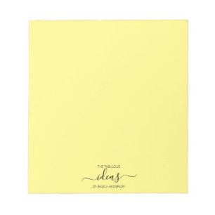 Moden yellow personalized paper pad