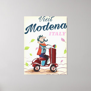 Modena Italy Scooter travel poster Canvas Print