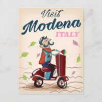 Modena Italy Scooter travel poster