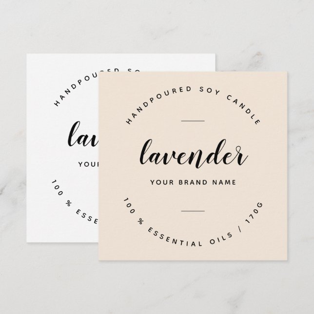 Moder candle label instant download invitation (Front/Back)