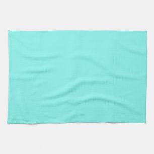 moder chic minimalist monogram turquoise aqua blue kitchen towel
