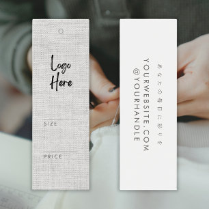 Moder Grey Fabric Logo Price Hang Tag Mini