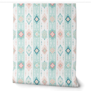 Moder Pastel Boho Print pattern Wallpaper