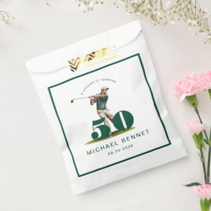 Moder Sport Golfer 50th Birthday Favour Bag