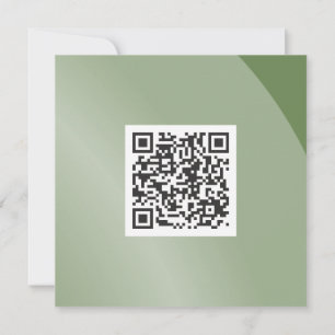 Moderate Green Monochrome Modern Shaded Qr Code Card