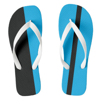 Moderate Light Blue Stylized Vertical Bands Flip Flops