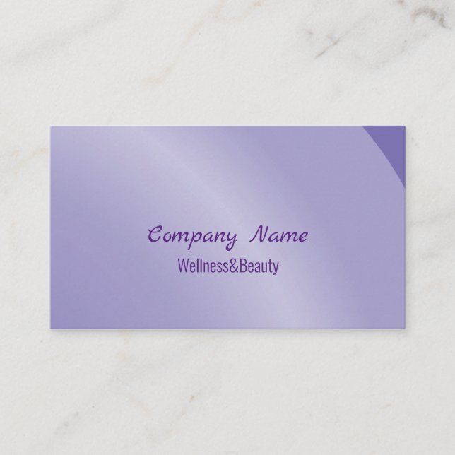 Moderate Lilac Modern Neat Shaded Business Card (Front)