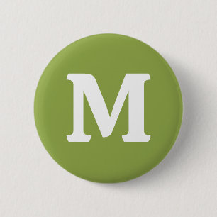 Moderate Lime Green Solid Color 2 Inch Round Button