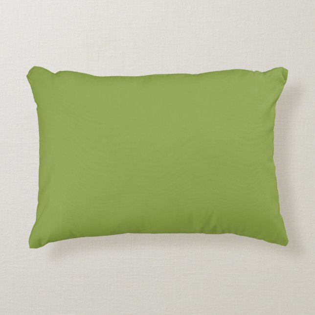 Moderate Lime Green Solid Color Accent Pillow (Front)