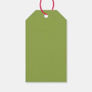 Moderate Lime Green Solid Color Gift Tags