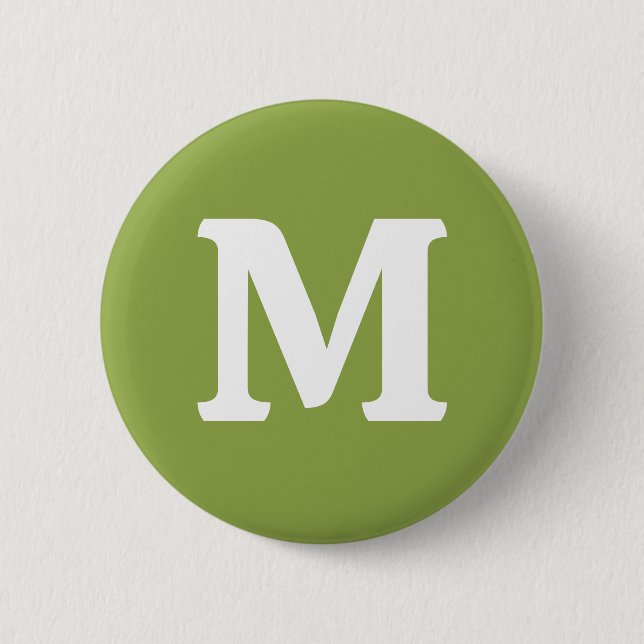 Moderate Lime Green Solid Colour 2 Inch Round Button (Front)