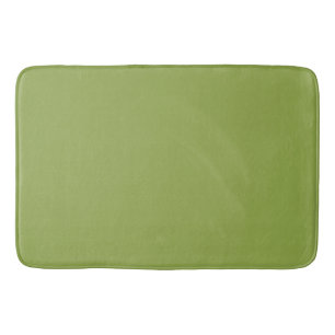 Moderate Lime Green Solid Colour Bath Mat