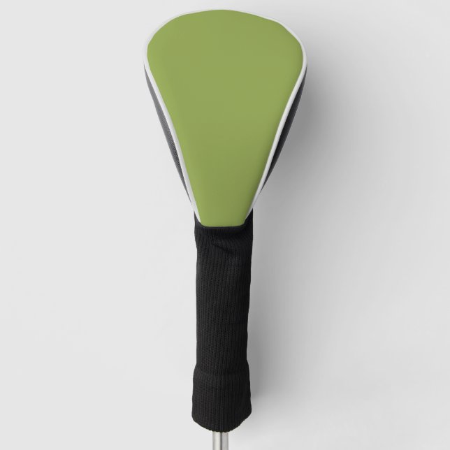 Moderate Lime Green Solid Colour Golf Head Cover (Front)