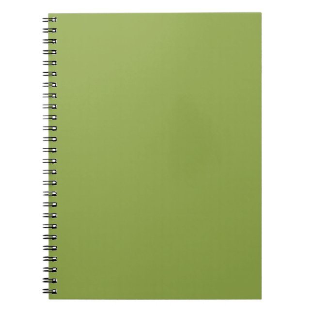 Moderate Lime Green Solid Colour Notebook (Front)