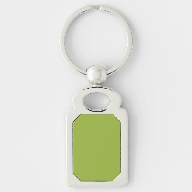  Moderate lime green (solid colour) yellow- green Keychain (Front)
