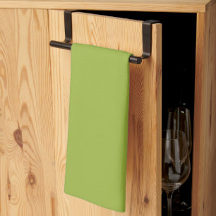 Moderate lime green (solid colour) yellow- green Kitchen Towel