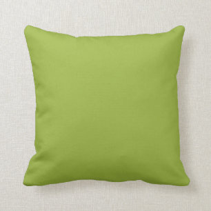 Moderate lime green (solid colour) yellow- green Throw Pillow