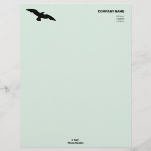 Moderate Monochrome Flat Flying Bird Letterhead