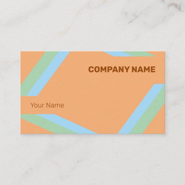 Moderate Pastel Colours Geometric Business Card (Front)