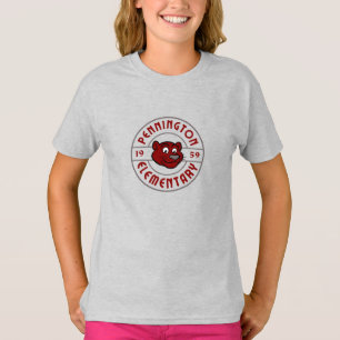 Moderate Sized Art Deco Logo in Red T-Shirt