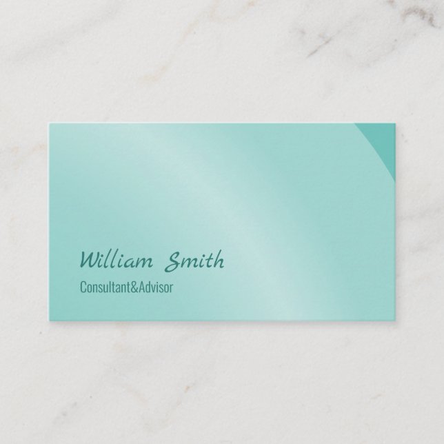 Moderate Watercolor Modern Neat Shaded Business Card (Front)