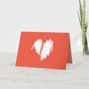 Moderate White Graffiti Sprayed Heart Image Card