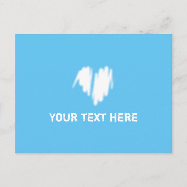 Moderate White Graffiti Sprayed Heart Image Postcard (Front)