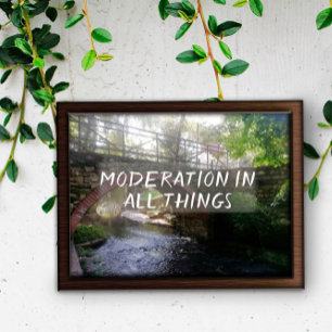 Moderation in all things quote bridge poster
