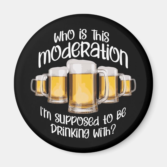 Moderation (in drinking) magnet (Front)