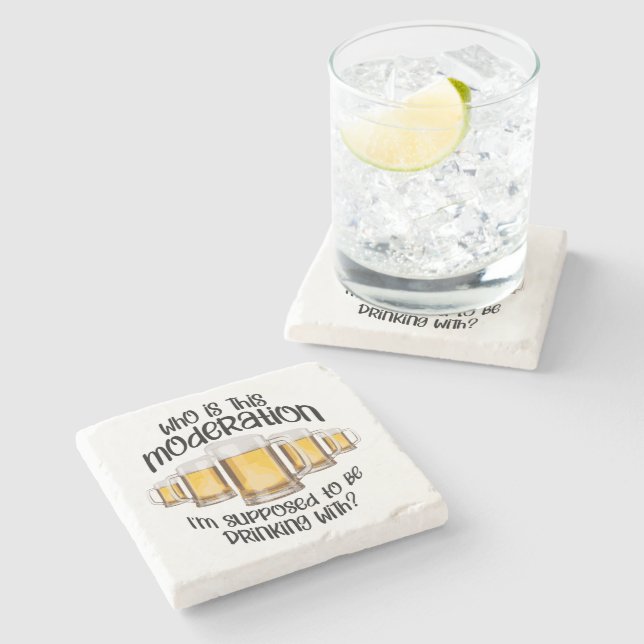 Moderation (in drinking) stone coaster (Side)