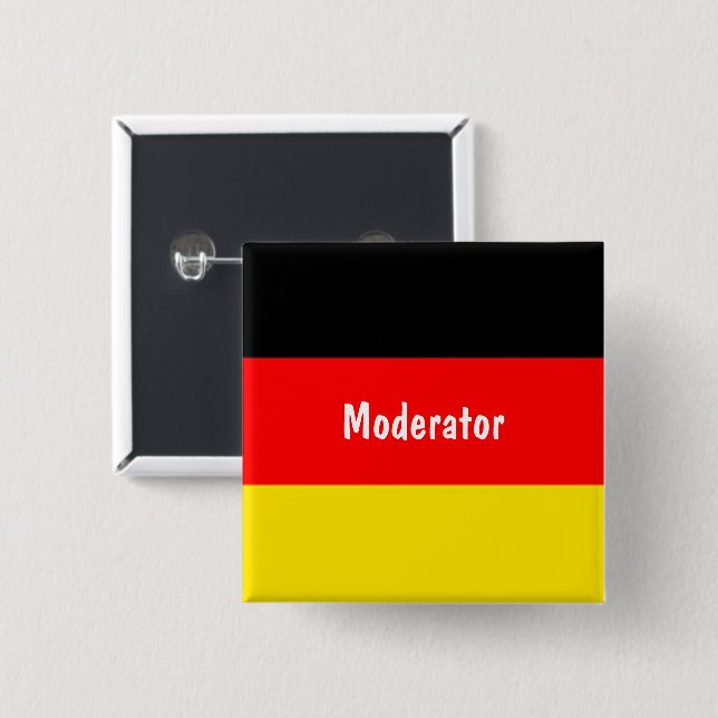Moderator 2 Inch Square Button (Front & Back)