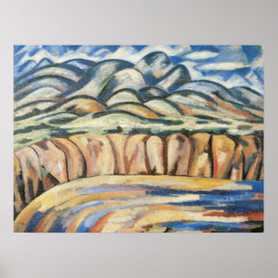 Moderism Landscape, New Mexico by Marsden Hartley Poster