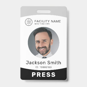 Moderm custom photo and name employee badge