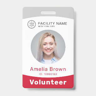 Moderm custom photo and name employee badge