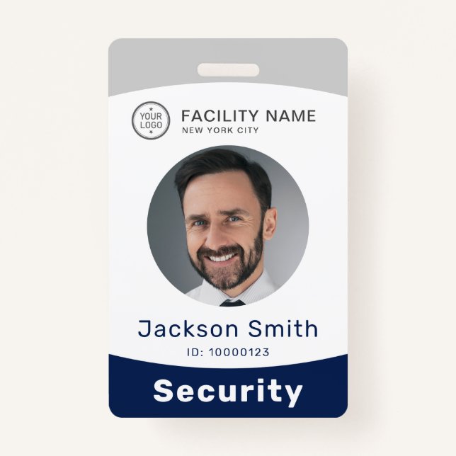 Moderm custom photo and name employee badge (Front)