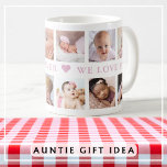 Modern 12 Photo Collage Pink Best Auntie Ever Coffee Mug<br><div class="desc">Best aunt ever  coffee mug personalized with 12 photos.
Perfect keepsake gift for your favourite auntie for christmas, birthday, mothers day.</div>