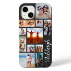 Modern 13 Photo Collage Script Name Custom Color