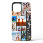 Modern 13 Photo Collage Script Name Custom Colour