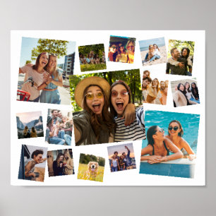 Modern 15 Photo Collage Poster