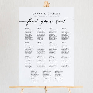 Modern 15 Tables Find Your Seat Seating Chart Foam