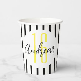Modern 16th birthday party Paper cup