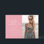 Modern 16th birthday simple stylish elegant script<br><div class="desc">Modern 16th birthday simple stylish elegant script & geometric sixteenth birthday invite. Modern geometric backer pattern. Part of a collection. Colour can be changed.</div>