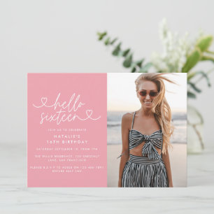 Modern 16th birthday simple stylish elegant script