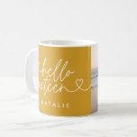Modern 16th birthday simple stylish elegant script coffee mug<br><div class="desc">Modern 16th birthday simple stylish elegant script & geometric sixteenth birthday invite. Modern geometric backer pattern. Part of a collection. Colour can be changed.</div>