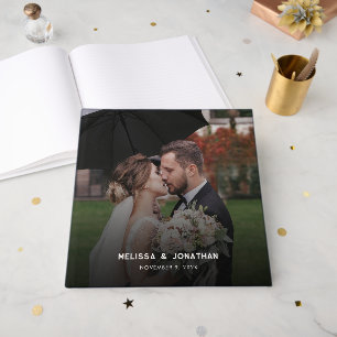Modern 1 Photo Wedding Guest Book