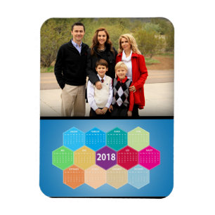 Modern 2018 Photo Calendar Magnet