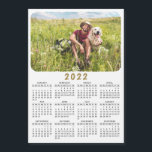 Modern 2022 Magnetic Photo Calendar Black White<br><div class="desc">For a 2024 calendar in this style, please visit: https://www.zazzle.com/modern_2024_magnetic_photo_calendar_black_white-256592799607910389 This modern minimalist style 2022 magnetic calendar is easy to customize with a personal photo to create a unique keepsake for loved ones. The Black and white design with a colourful picture looks beautiful and clear and is a practical gift...</div>