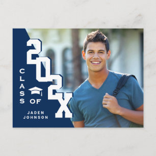 Modern 2022 PHOTO Graduation Party Invitation Postcard