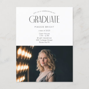 Modern 2023 graduate Open House Celebration Postcard